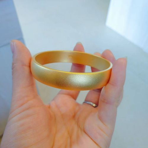 Imitation gold-plated wide solid bracelet