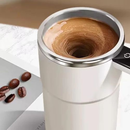 Smart Temperature-Sensing Magnetic Self-Stirring Mug