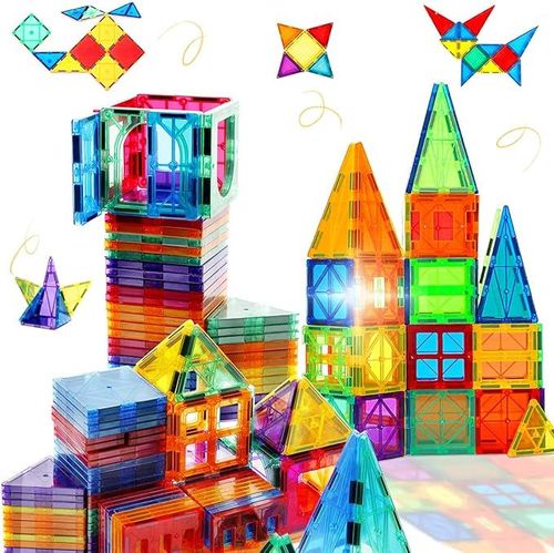 Colorful Magnetic Window Building Tiles for Kids
