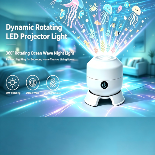 Dynamic LED Ocean Projection Light
