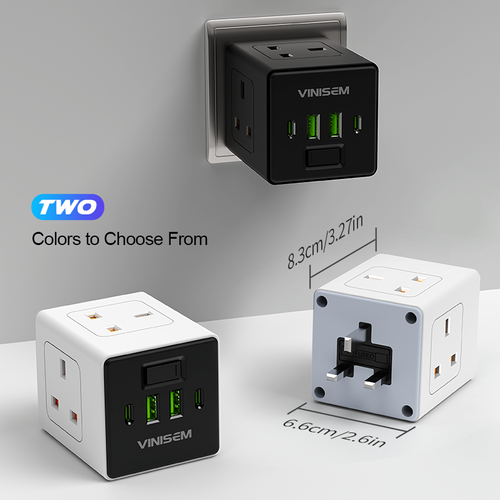 High-power cube-shaped square socket
