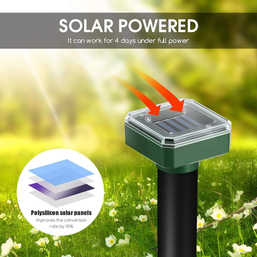 Solar-powered waterproof ultrasonic bird repeller-Shoot once, shoot twice