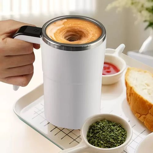 Smart Temperature-Sensing Magnetic Self-Stirring Mug