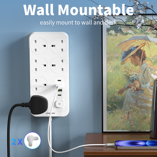 Multi-functional high-power UK standard power socket with USB interface