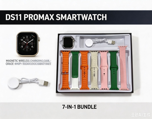 The DS11 smartwatch comes with multiple watch straps.