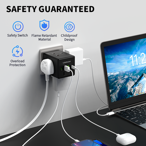 High-power cube-shaped square socket