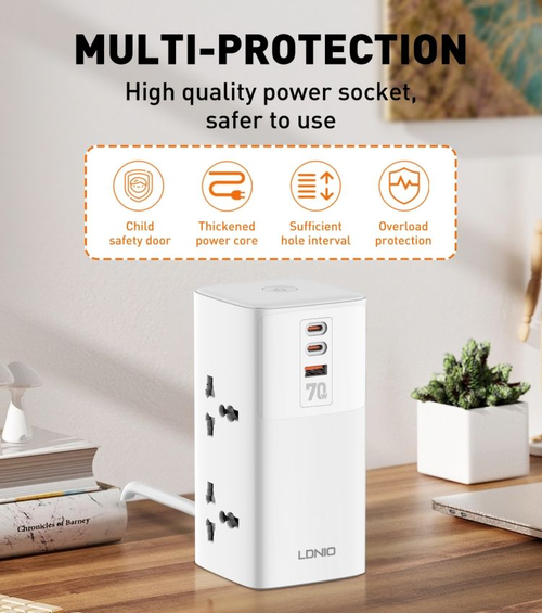 Multifunctional high-power vertical socket