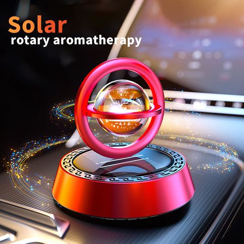 Solar-powered rotating dashboard aromatherapy