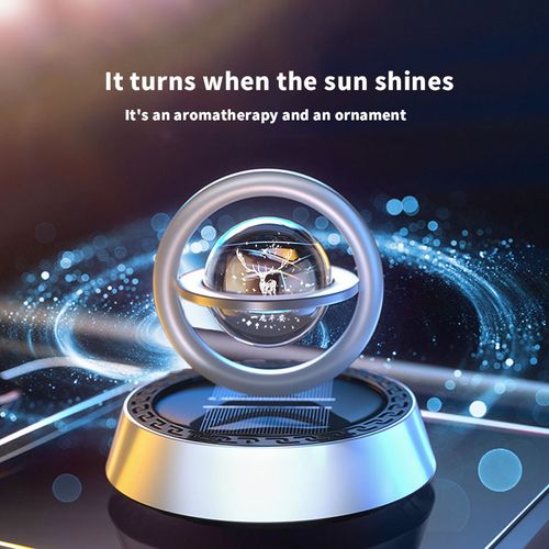 Solar-powered rotating dashboard aromatherapy