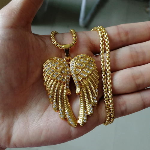Angel Wings Diamond Pendant Necklace