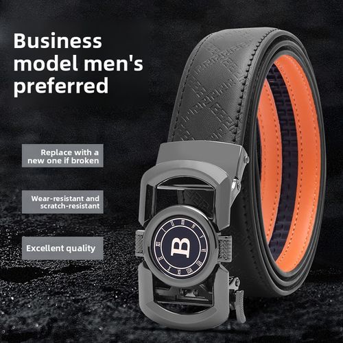Genuine leather automatic belt