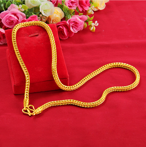 Luxury 24K Gold Plated Snake Bone Necklace