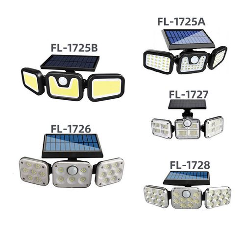 Three-head foldable outdoor solar light