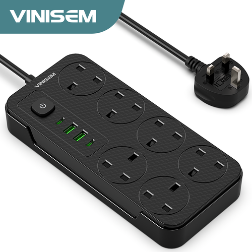 Multi-functional high-power UK standard power socket with USB interface