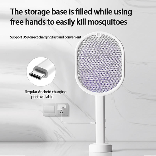 2-in-1 foldable rechargeable mosquito swatter