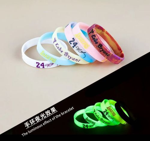 Glow-in-the-dark basketball wristband with thickened silicone sports strap