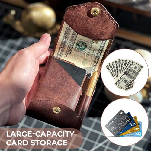 European and American retro wallet men's original design creativity can hold pen card bag gift for men and women