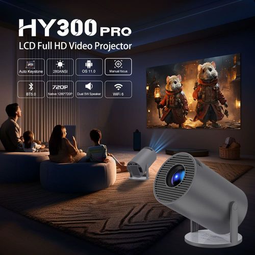 Topleo Mini Video Projector Game 1080p 1200 Lumens Brightness Projectors Outdoor HY300 4k Home Theater Video Projector