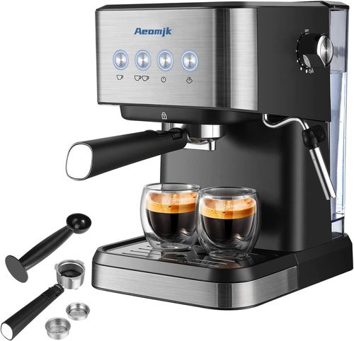 Household Coffee Maker Machine 1.5L Espresso Machine 20 Bar Cappuccino Latte Coffee Maker Milk Frother