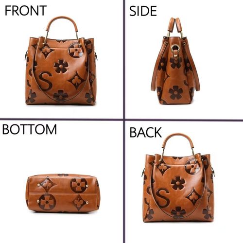 New Arrival Bucket Bag: High - end Stylish Embossed Handbag with Large Capacity, Comes with a Detachable Pouch, Perfect for Shoulder Carry