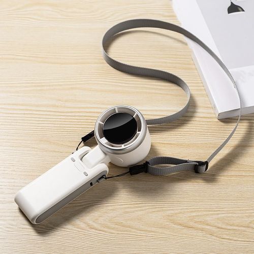 High-Speed Neck Fan – USB Rechargeable, Portable & Foldable with Digital Display