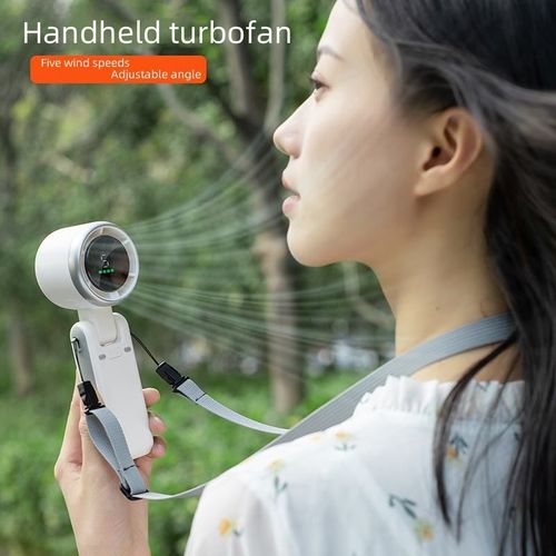 High-Speed Neck Fan – USB Rechargeable, Portable & Foldable with Digital Display