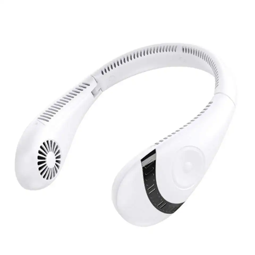 Portable Neck Fan Cooling Airflow 3000mAh Bladeless USB Neck Fans Neck Air Conditioner with Elastic Silicone for Outdoor Travel