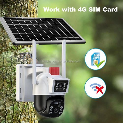 High-Quality Smart Solar Energy Saving Outdoor PTZ WIFI Camera with 4G SIM Card for Security, CCTV, and Network Surveillance