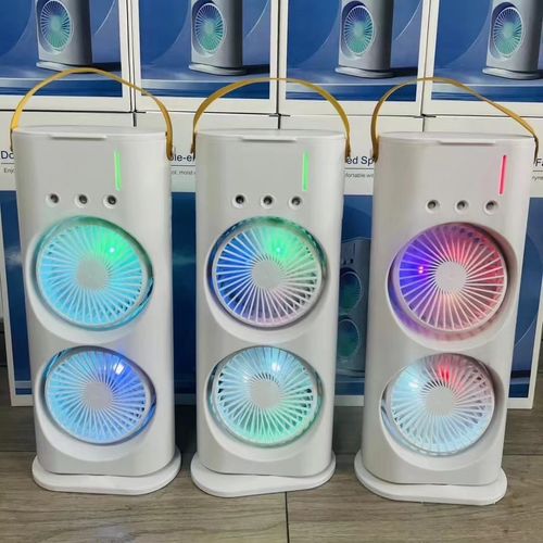 USB Desktop Air Conditioner Fan Summer Cool Double-Blade Spray Mute Portable Water-Cooled Fan for Office Use