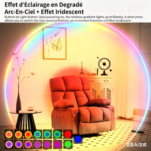 مصباح ليلي LED بمستشعر حركة، ألوان RGB متغيرة، مصباح جداري لاسلكي مغناطيسي قابل للشحن، مصباح غروب الشمس لغرف النوم والصالات