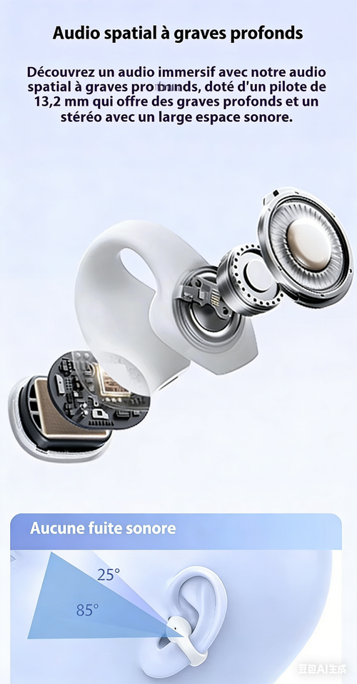 Casque de traduction Bluetooth à écran intelligent et basse profonde