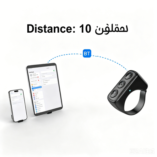 جهاز تحكم لاسلكي قابل للشحن متعدد الاستخدامات للصور الذاتية وتسجيل الفيديوهات