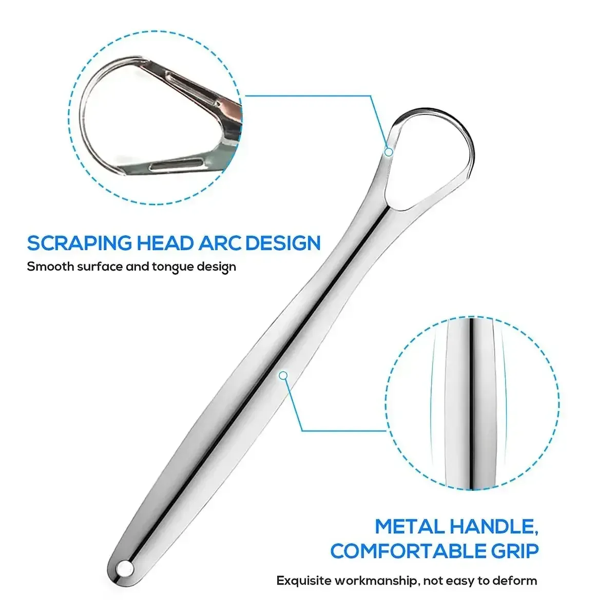 Racleur de langue en acier inoxydable