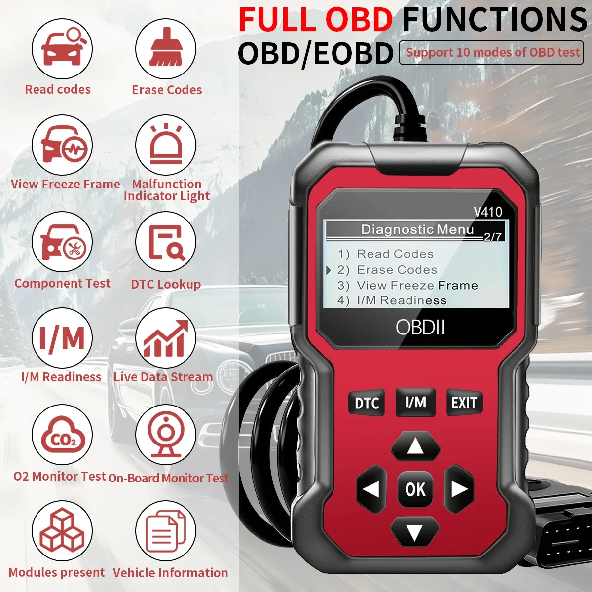 Outil de diagnostic automobile haut de gamme OBDII professionnel