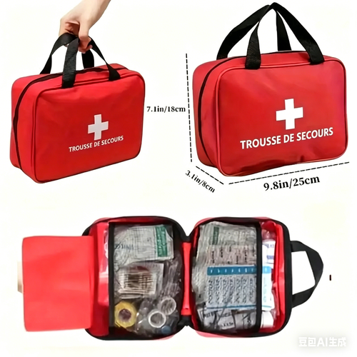 X-Trousse de premiers secours compacte et étanche de 330 pièces pour traumatismes