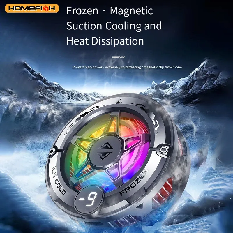Refroidisseur semi-conducteur magnétique avec écran digital et lumières RGB