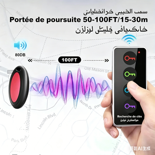 Localisateur GPS sans fil avec 4 récepteurs