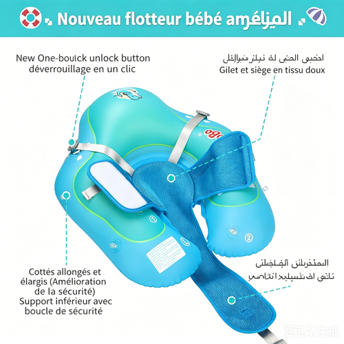 حلقة سباحة منفوخة للرضع، عوامة سباحة للأطفال، ألعاب صيفية للاستحمام