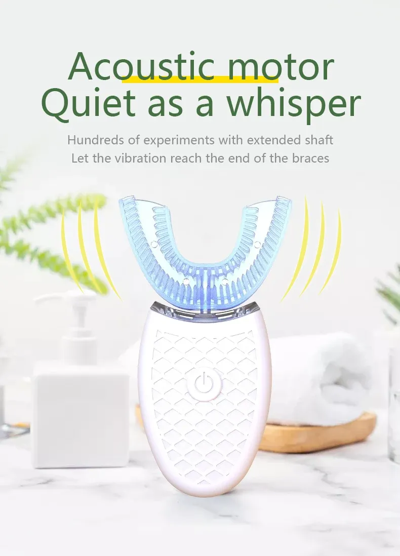 Brosse à dents électrique sonique en forme U