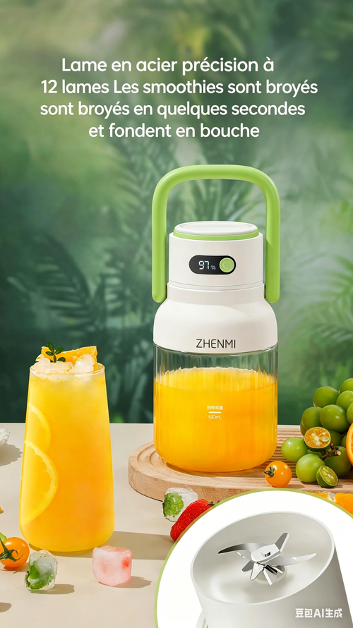 Blender Portable à 12 lames, capacité 1000mL