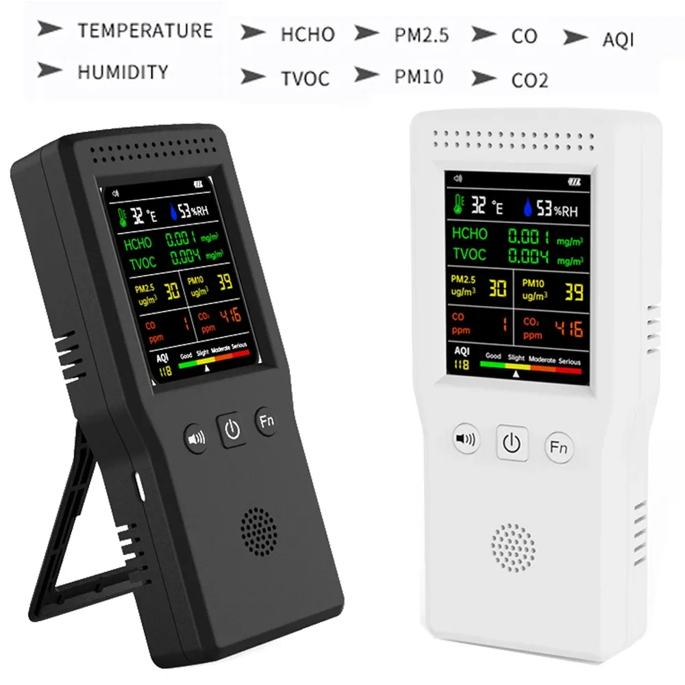 Détecteur de qualité de l'air 9 en 1