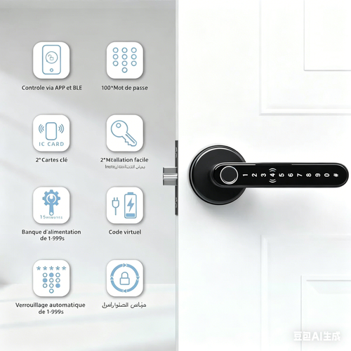 Serrure de porte intelligente à empreinte digitale
