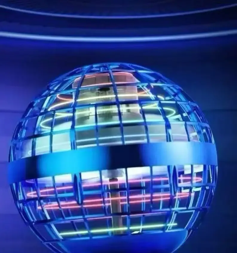 Boule lumineuse à LED suspendue, rotation 360° multicolore