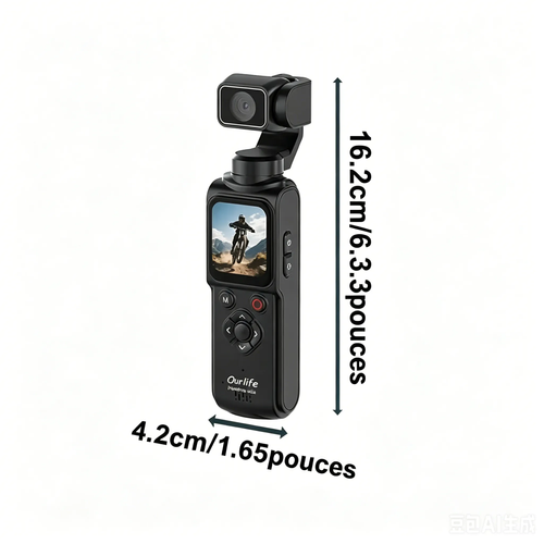 🇲🇦 Caméra gimbal de poche 4K – stabilisation professionnelle – format compact et portable – Paiement à la livraison 🔥📸🎥🛒