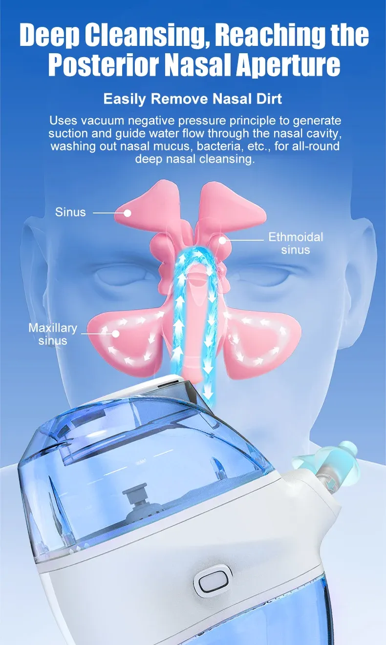Nettoyeur nasal électrique à double tête