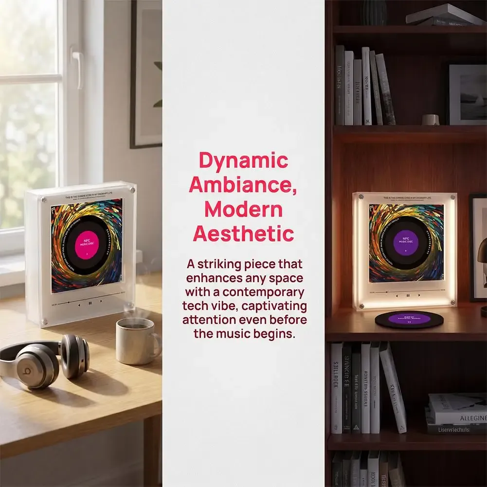 Aimant de réfrigérant magnétique à détection NFC avec musique automatique
