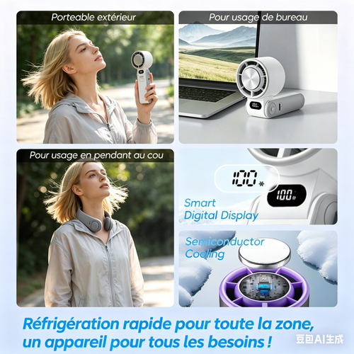 Ventilateur Glacé Portable Pliable