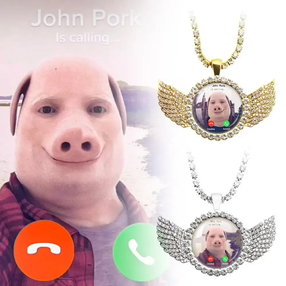 Collier amusant John Pork appelle