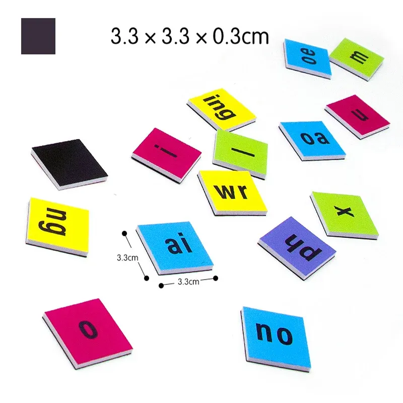 Jeu de lettres magnétiques pour l'apprentissage phonétique