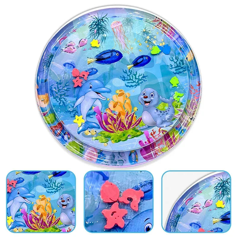 Tapis de jeu d'eau gonflable rond en PVC